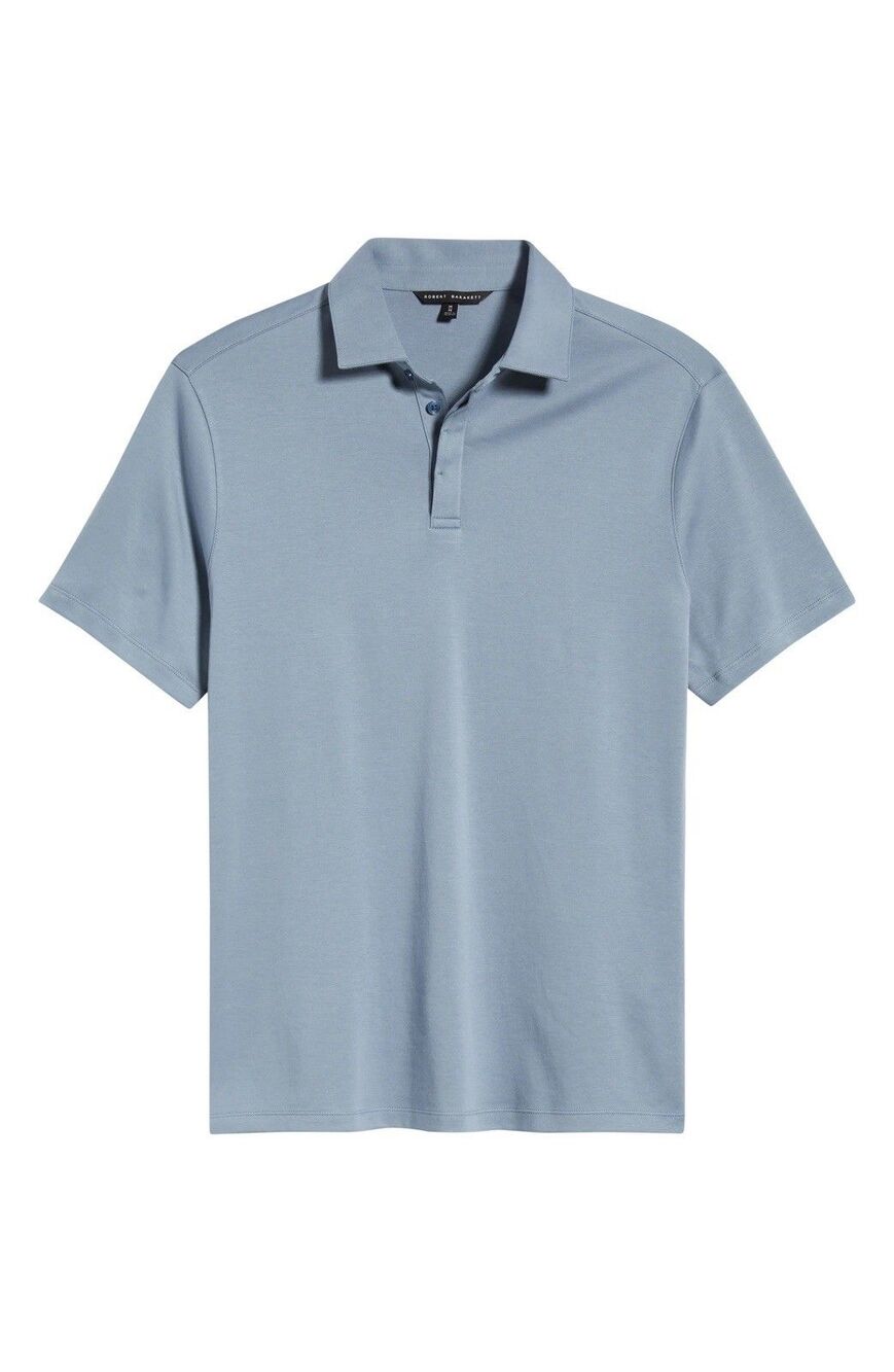 Robert Barakett The Barakett Polo Men L Fresh Blue Pima Cotton